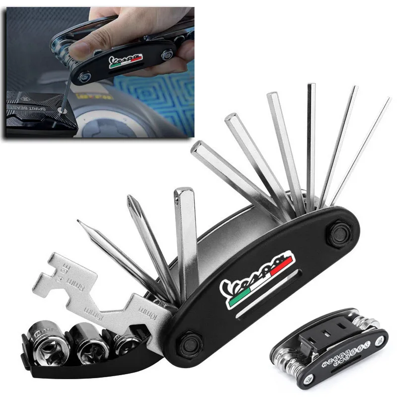 Fit For Piaggio BYQ CITY PART ZIP50 FLY Medley 150 MP3 500 300 Motorcycle CNC Multifunction Tool Portable Repair Screwdriver Set