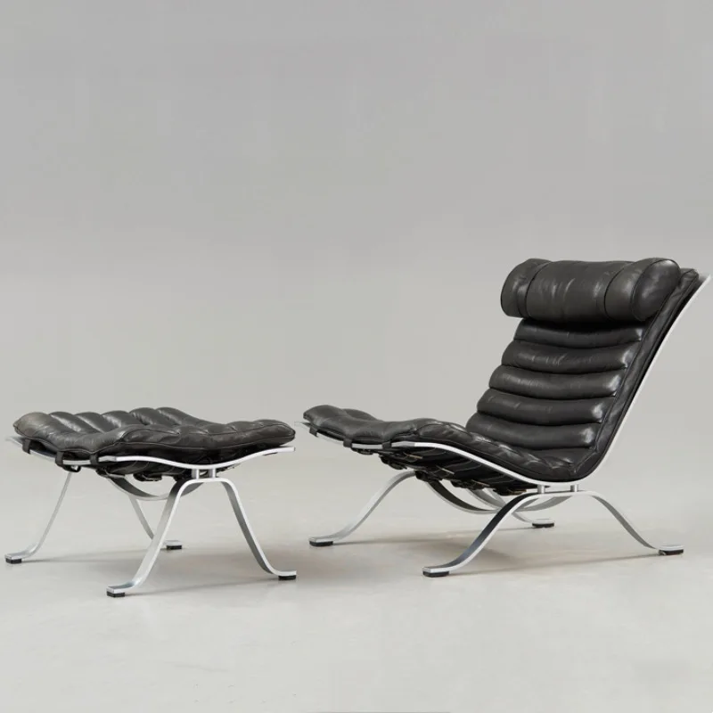 Sofa chair retro wrought iron leisure chair light luxury simple antique stainless steel recliner