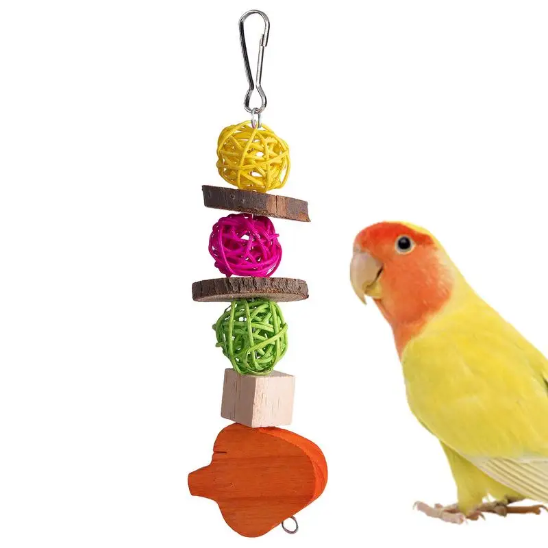 Parrot Toys For Large Birds Wooden Natural Parrot Shredding Teething Toys Animal Chew Toys For African Grey Parrots Budgies