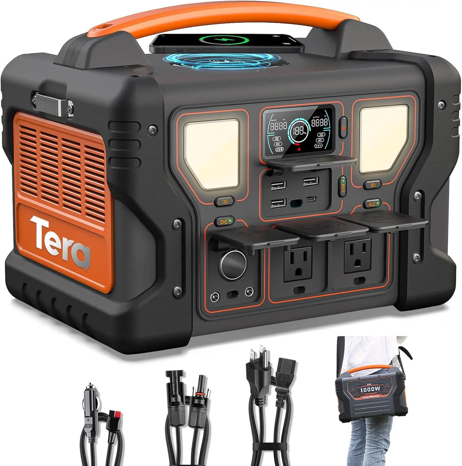 

Tera 1000-Watt Portable Power Station: 270000mAh Solar Generator (Solar Panel Not Included) UL Certified Lithium Battery Power B