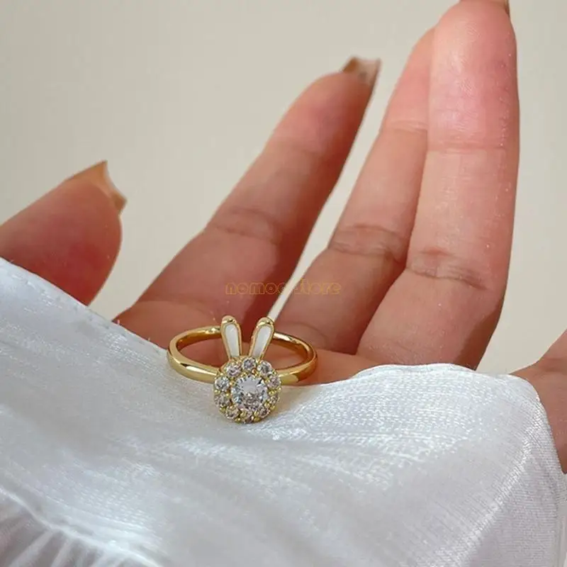 31BF Zirconia Rabbit Coative Rings Ringsable Rings Rings قابل للتعديل حلقات القلق الهادئة