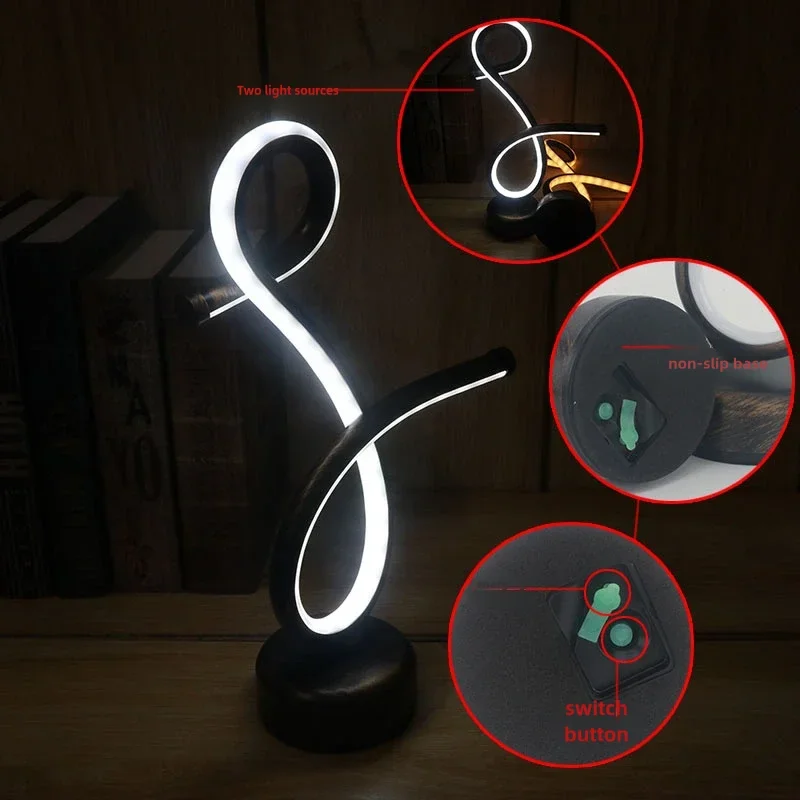 LED Rechargeable Bar Table Lamp Creative Personality Coffee Shop Table Lamp Retro Nostalgic Music Bar Decoration Night Light