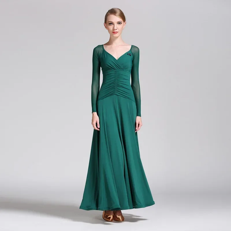 Women Waltz Tango Foxtrot Practice Wear Spanish Dress Modern Dance Dress Ballroom Dance Competition Performance Costumes