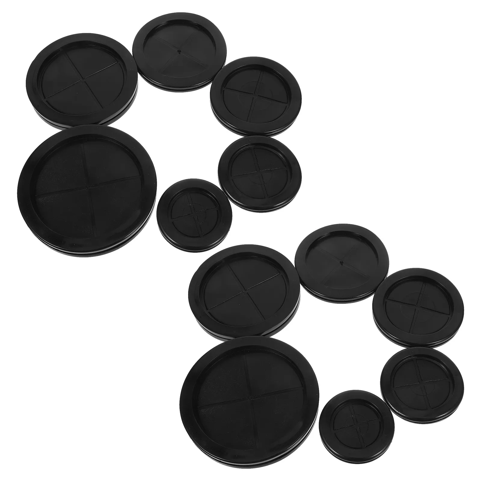 12Pcs Rubber Cable Grommets Double Sided Flexible Round Wire Protector Desk Hole Cover Furniture Cable Cord Organizer