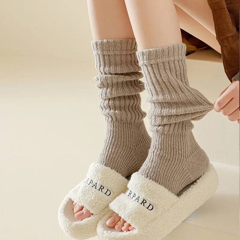 

Y2K Women Legs Warmers Long Socks Wool Knitted Foot Cover Arm Warmers Crochet Heap Sock Boot Cuffs Autumn Winter Japanese Lolita