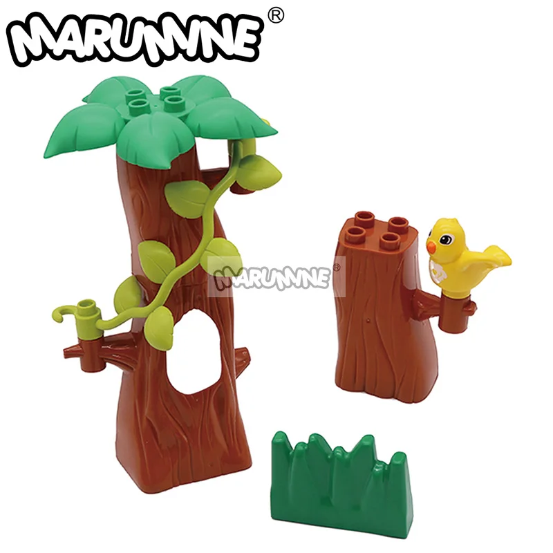 MARUMINE MOC Tree Bird Model Kit Big Building Blocks Forest Plant Figures Educational STEM Toys For Toddlers Kids Birthday Gift