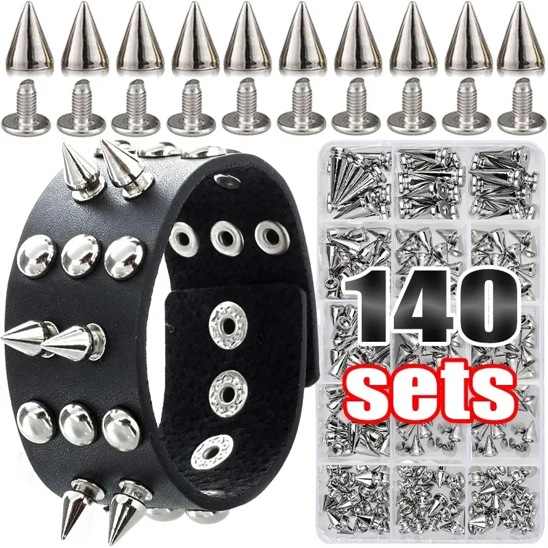 

DIY Punk Alloy Rivet Metal Warhead Screw Sharp Tip Nail Buckle Cone Shape Spike Gothic Bag Shoe Clothing Cool Decorative Rivets