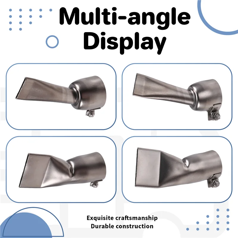 Outils de soudage essentiels: paquet de 2 buses plates, 20 mm et 40 mm en acier inoxydable, pour soudeurs à air chaud-AA25