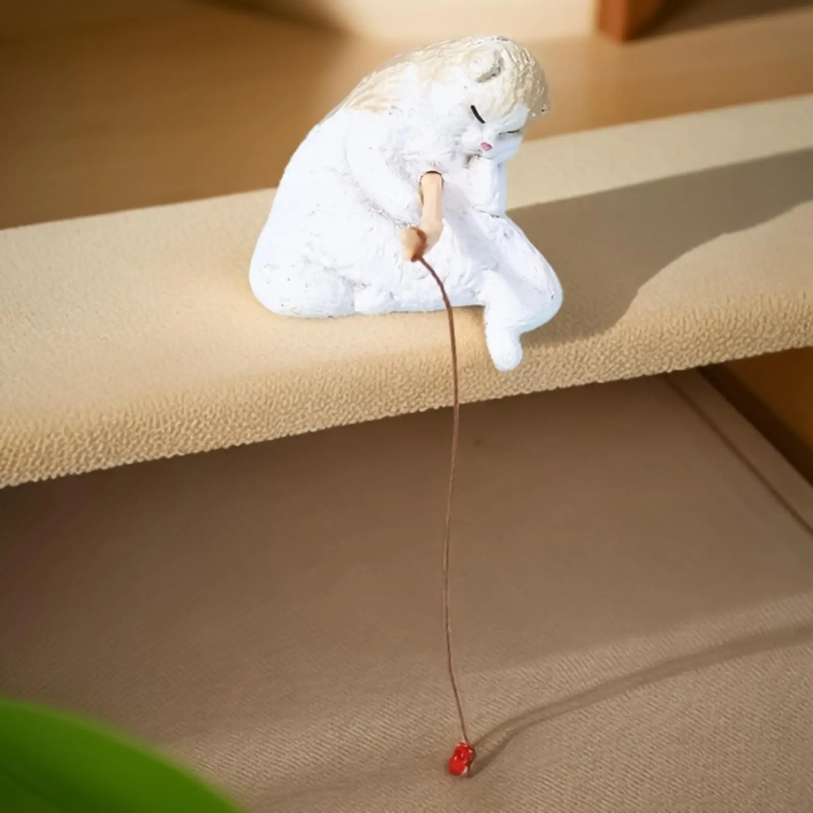 

Садовая статуя кошки, ручная резная рыболовная тема, декор, 5-компонентные садовые статуи кошки для семьи, друзей, мужчин, взрослых, домашний магазин, стол