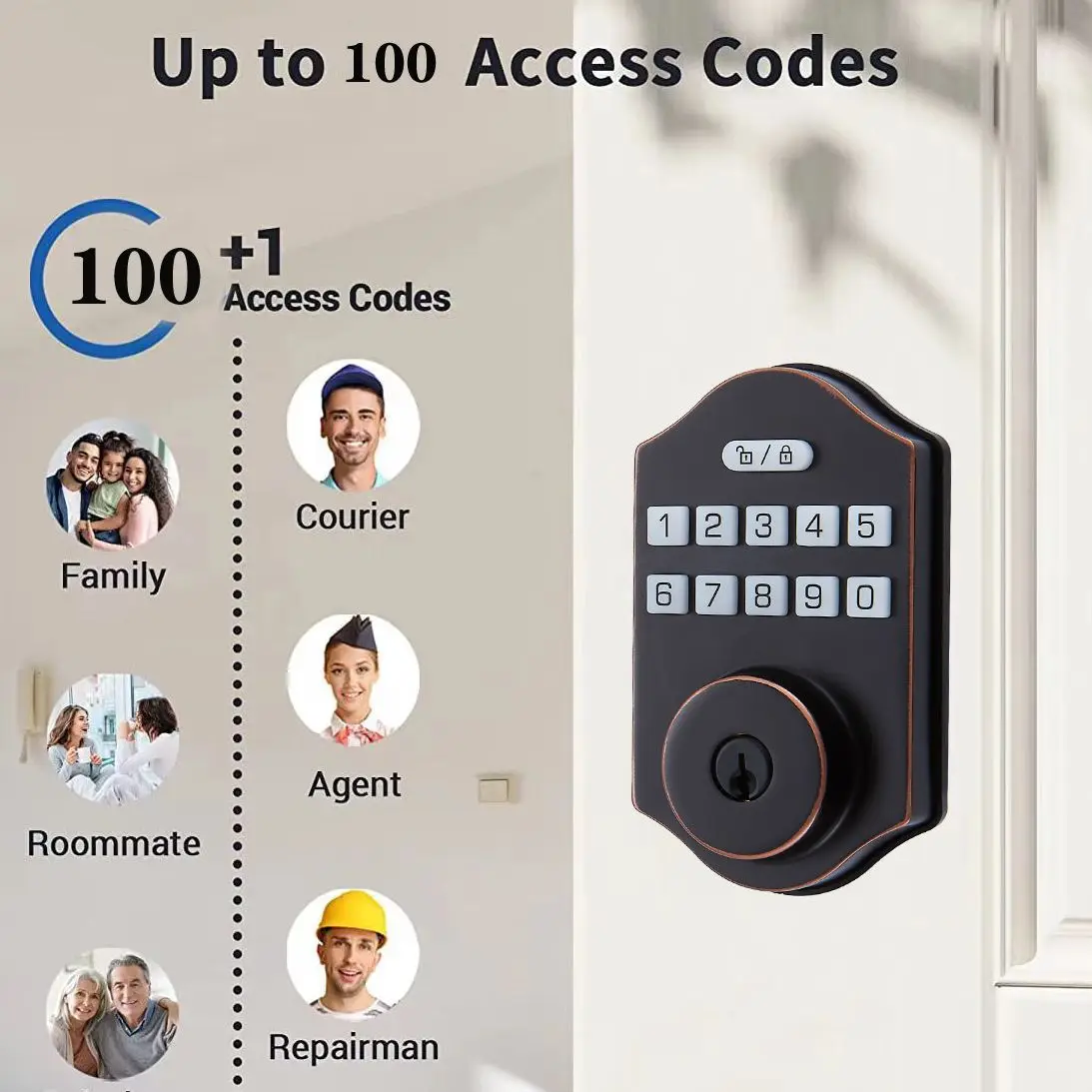 Fingerprint Door Locks Keyless Entry Door Locks Electronic Keypad Door Locks Biometric Smart Locks Anti-Peeping Passwords Locks