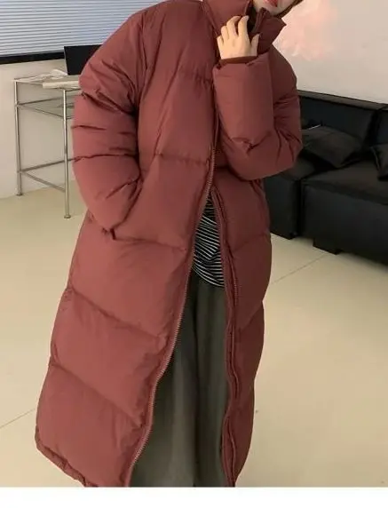 Model 2025, knielange katoenen jas met lange mouwen en extra dikte - Winterkatoenen jas Bovenkleding