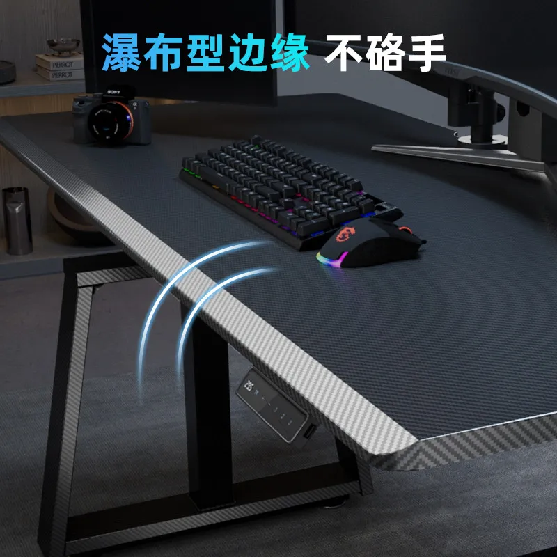 Thickened desktop computer desk, dual motor electric lifting desk, smart office study desk