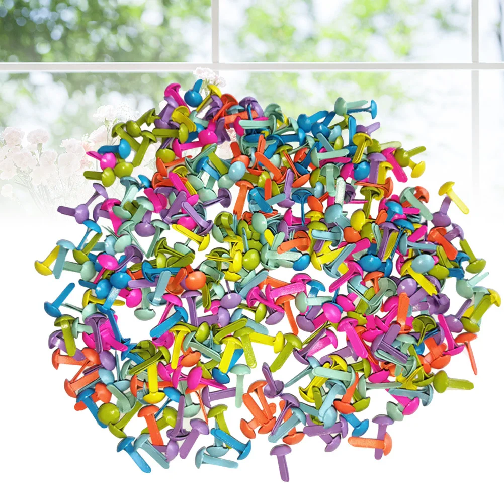 

100 шт. металлических заклепок-гвоздиков 8x20 мм пастельных цветов для рукоделия, скрапбукинга, декоративных работ и DIY-проектов