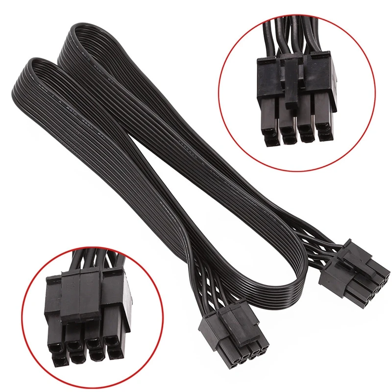 Cpu 8 Pin Male Naar Cpu 8 Pin (4 + 4) mannelijke EPS-12V Moederbord Power Adapter Kabel Voor Corsair Modulaire Voeding (60Cm)