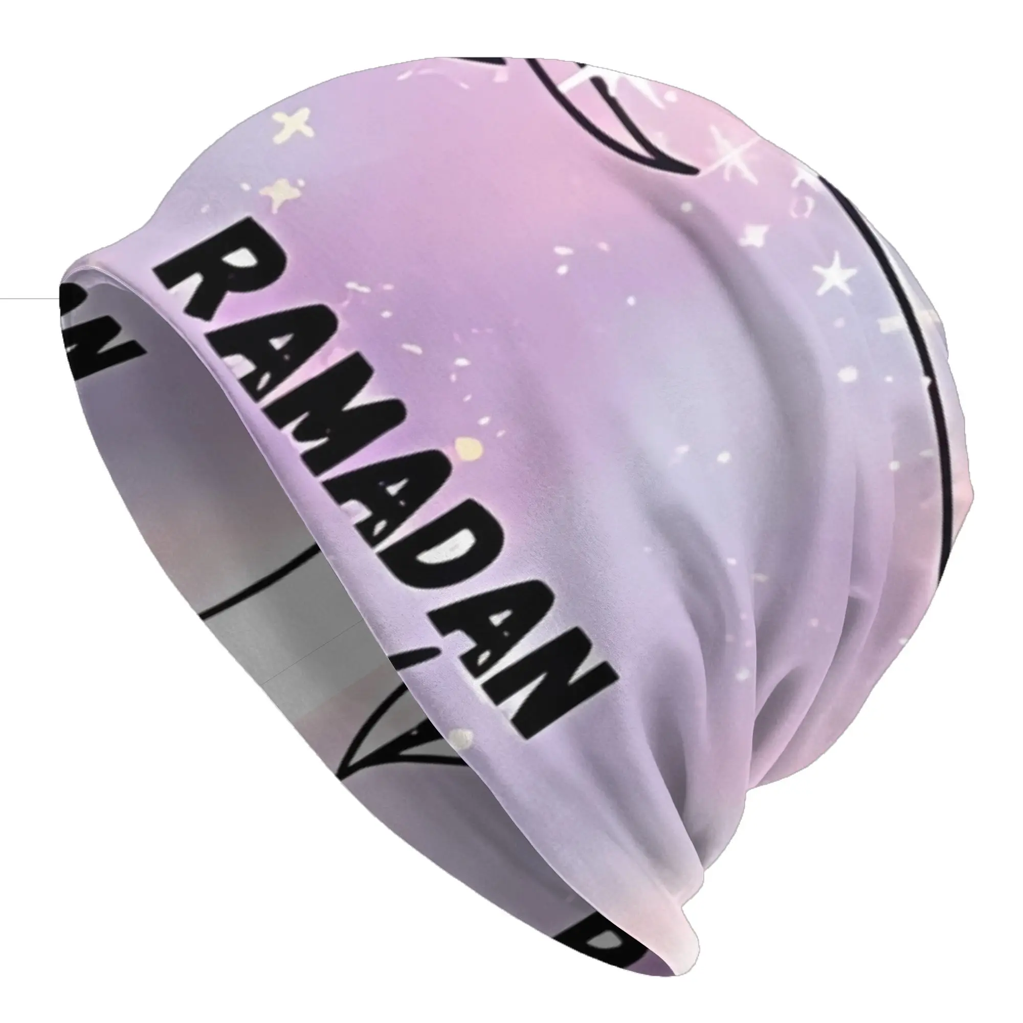 Mubarak   Islamic Greetings Thin Caps For Men Women Ramadan Beanies Ski Caps Soft Bonnet Hats Skullies & Beanies Hat