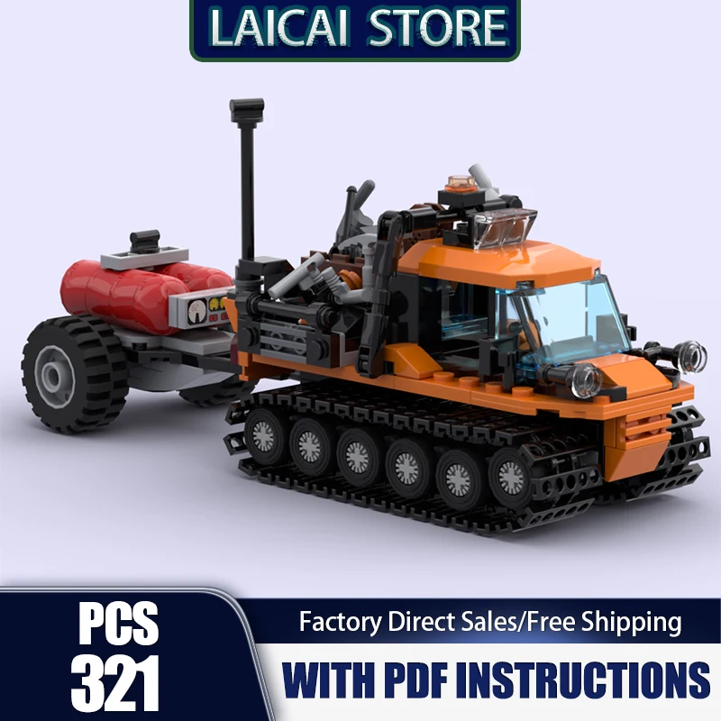 Urban Truck ModelMoc Building Bricks Arctic Snow Fox Model Technology Modular Blocks Gifts Christmas Toys DIY Sets Assembly