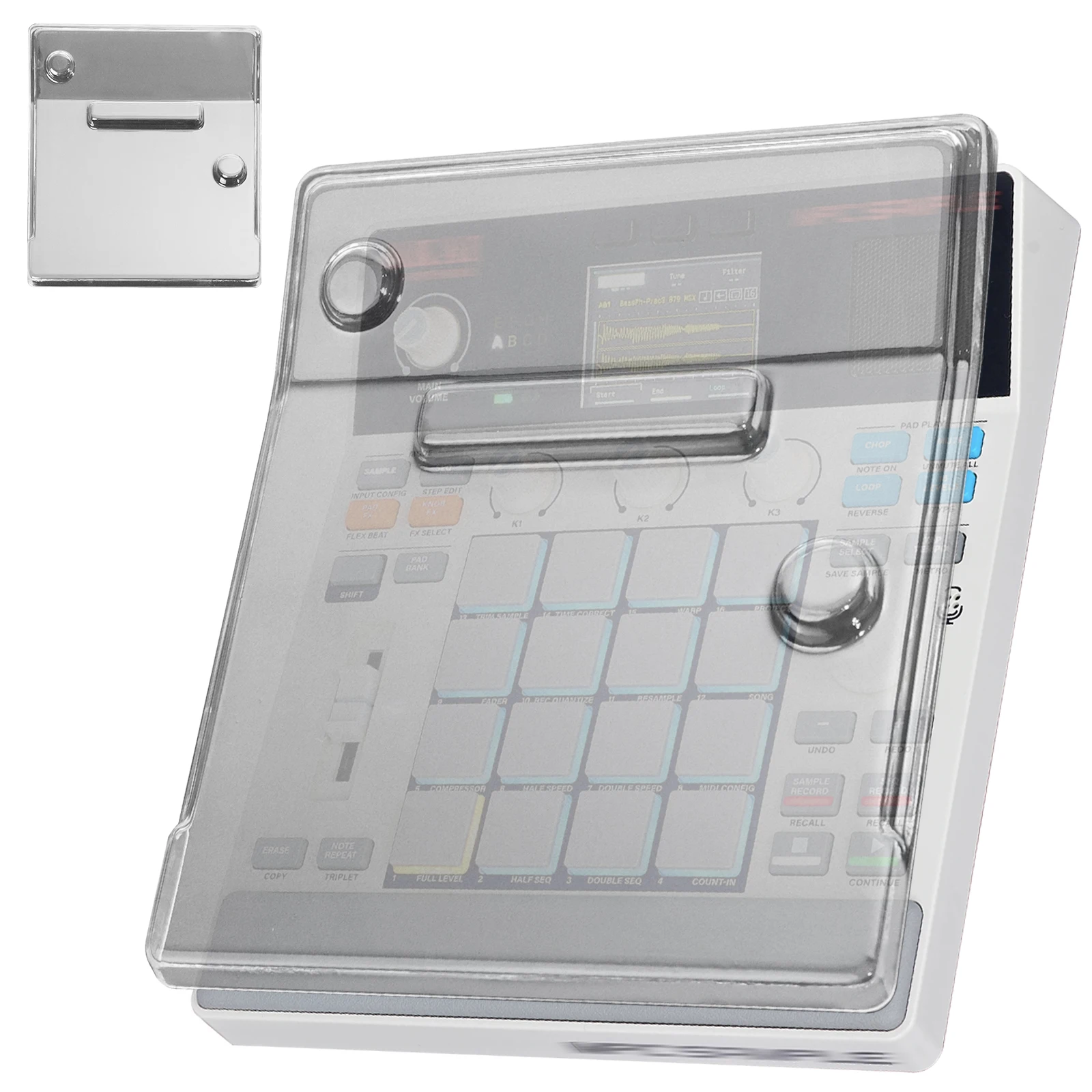 Transparent Dust Cover Compatible with Akai Professional MPC Sample, Clear Polycarbonate PC Protective Hard Cover, Dustproof Scr