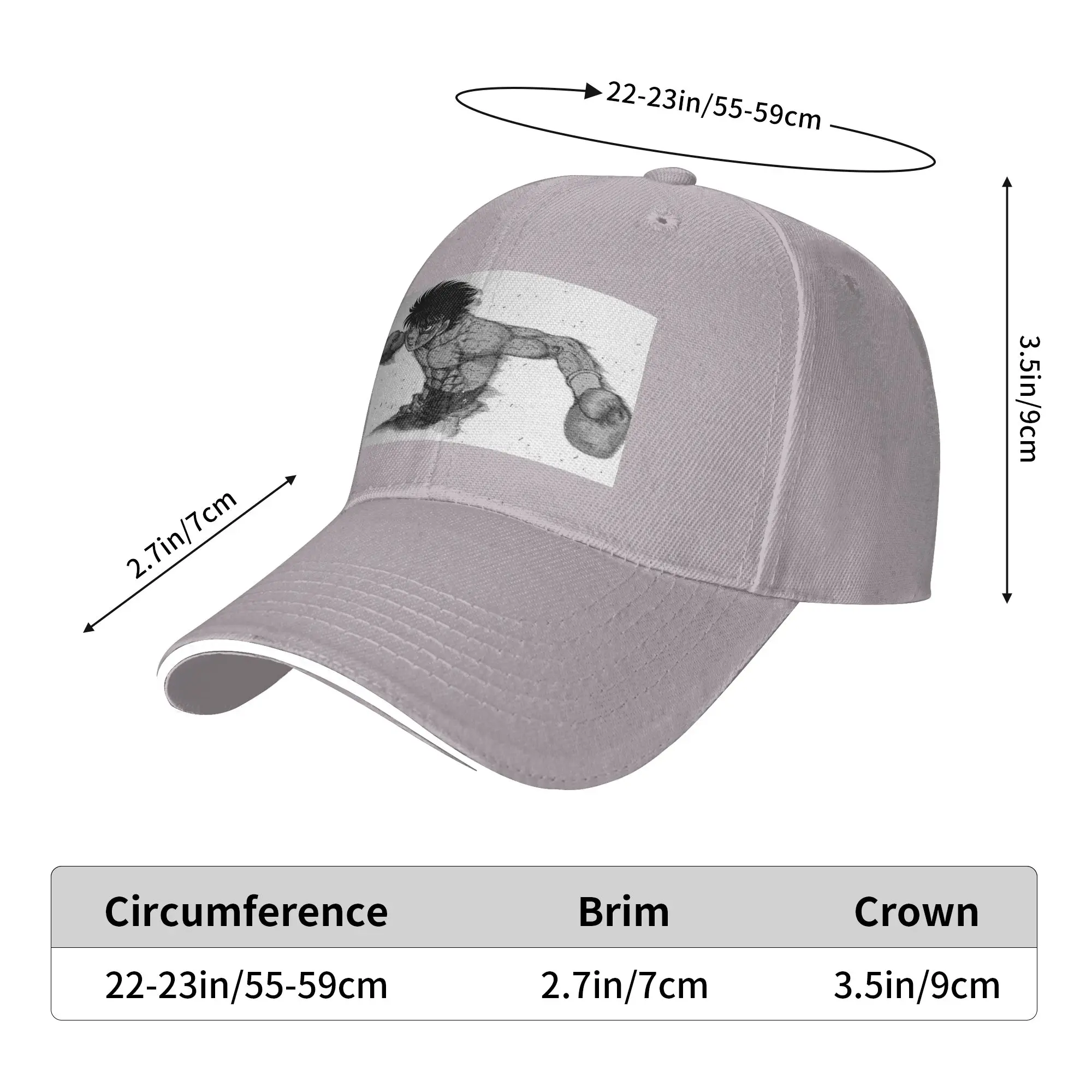 Hajime No Ippo Alfombrilla Anime Cap Casual Baseball Caps Adjustable Hat Hip Hop Summer Unisex Baseball Hats Customizable
