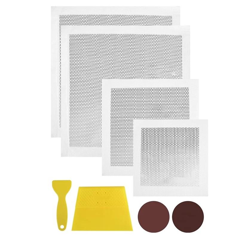 AT19-8Pack Drywall Repair Kit With Sandpapers& Scraper, 6/8/12/12 Inch Dry Wall Patch Kits For Large Holes