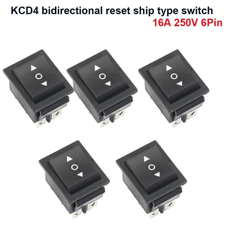 Double sided self resetting ship type button switch automatically bounces back 6-pin 3-speed forward and reverse lifting electri