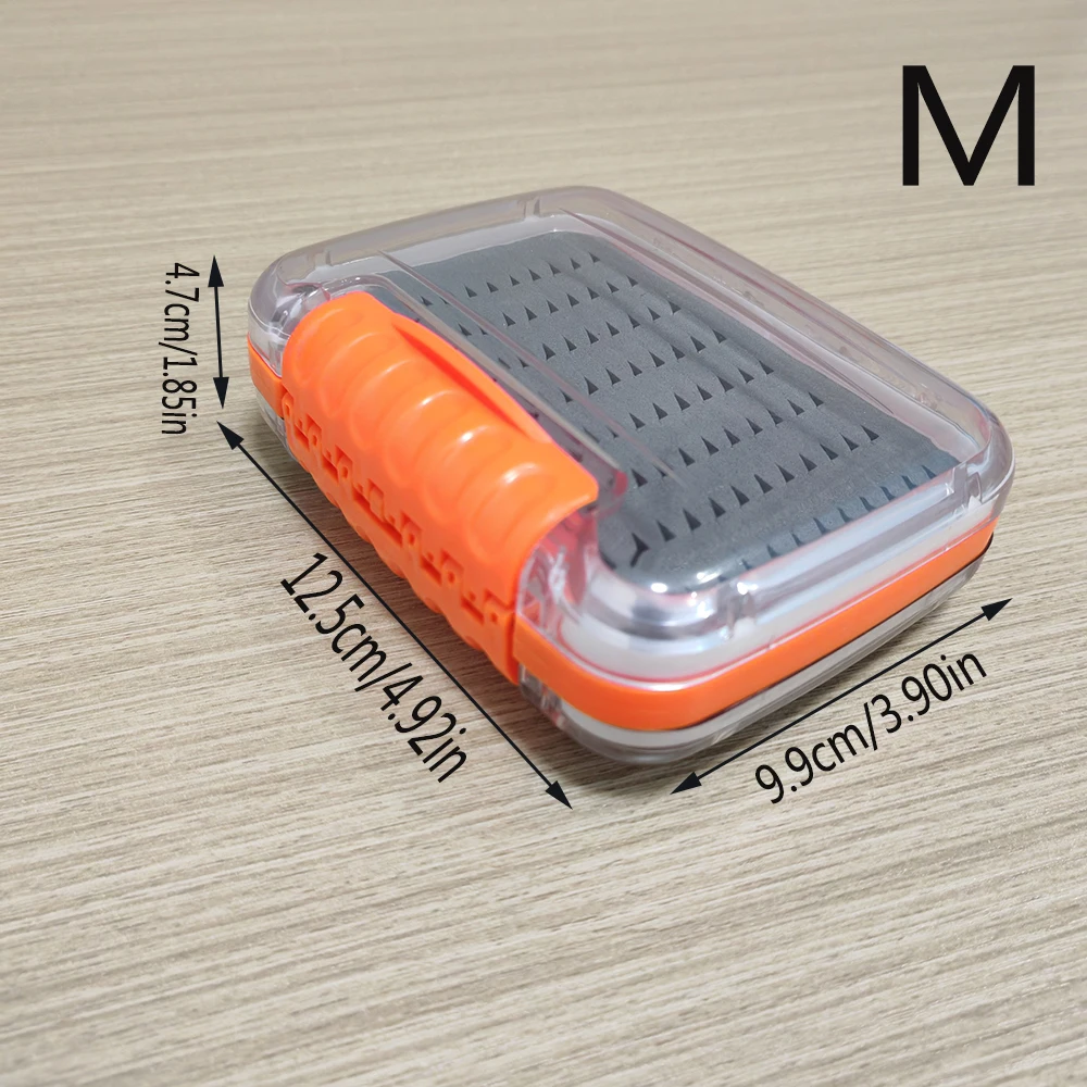 Caja de anzuelo para moscas de doble cara, caja impermeable, caja de accesorios Luya, caja de microebo para moscas, cebo para peces, anzuelo, caja de cebo falso
