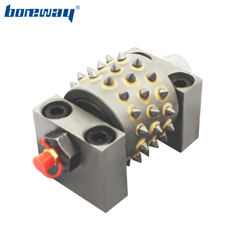 

Boreway 45 Teeth Diamond Bush Hammer Roller With Nipple Litch Surface For Grinding Polishing Stone Marble Granite Concrete Floor