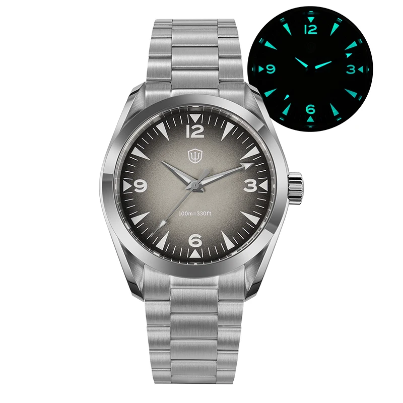 ウメ Watchdives WD0006 Men's Watch Japan VH31 Sweep Quartz Movement