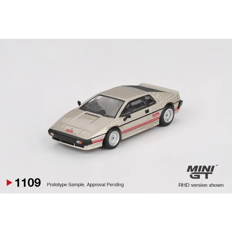 MINIGT 1:64 로터스 에스프리트 터보 메탈릭 실버 MGT01109 합금 다이캐스트 자동차 모델 수집 장식품 선물 장난감