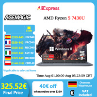 ACEMAGIC Laptop 15.6inch FHD Laptop AMD Ryzen 5 7430U 16GB RAM 512GB SSD Windows 11 Pro Notebook 180° Flip Computer Wifi6 BT5.2