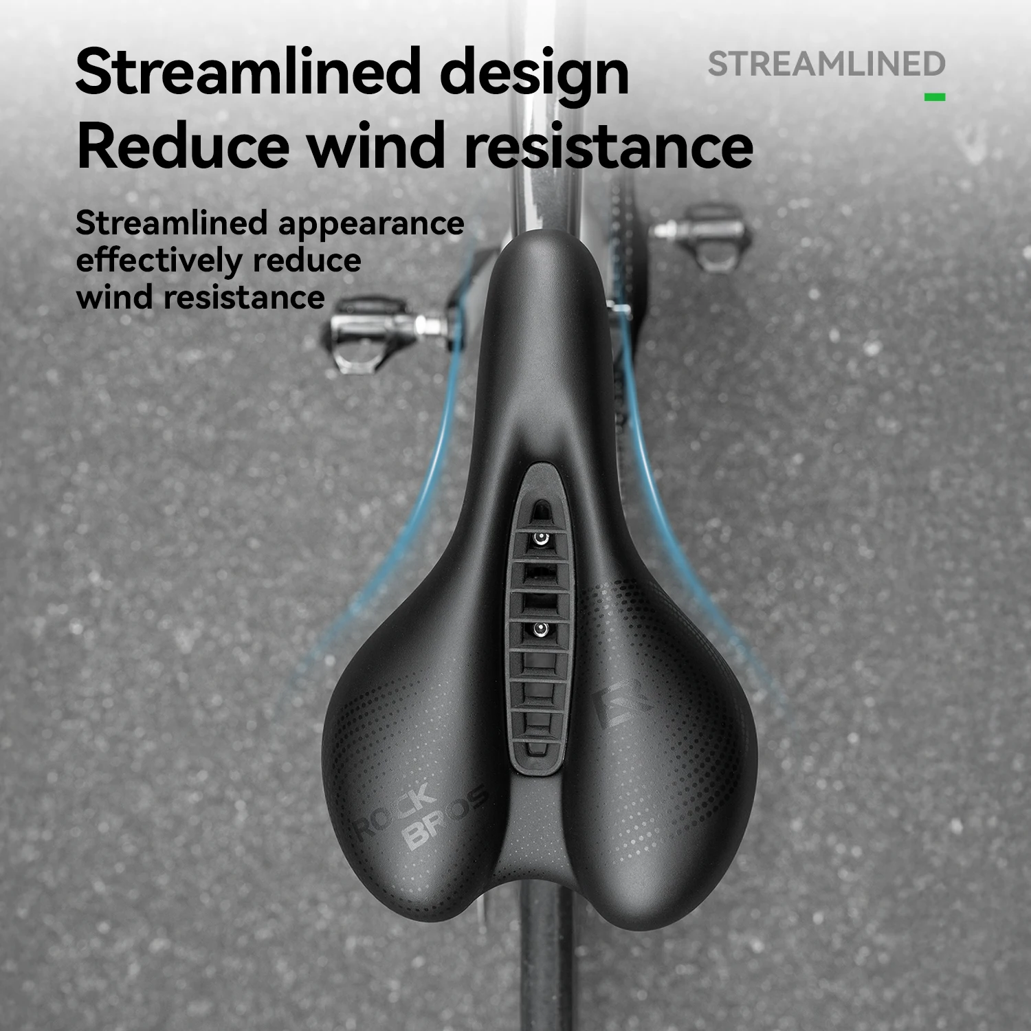 

Велосипедное сиденье ROCKBROS с амортизацией, из искусственной кожи, обтекаемый дизайн, сиденье в форме изогнутой дуги, спортивная комфортная подушка, велосипедное седло