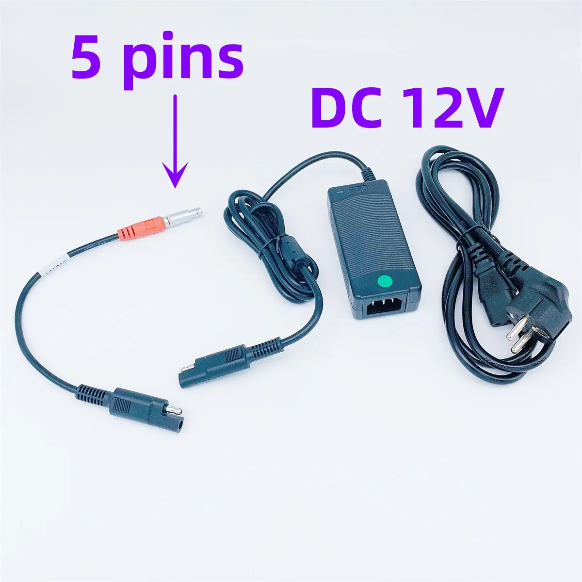 Brand new fast Charger for Hiper Power adapter charger for Topco GPS RTK Hiper with A00302 5pins cable and DC 12V