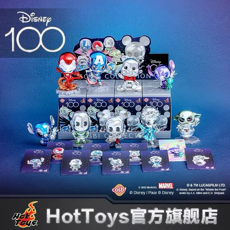 

Hot toys Disney Blind Box Classic Character Series mystery box Cosbi Electroplated Material Mickey Stitch Model Collectibl toys