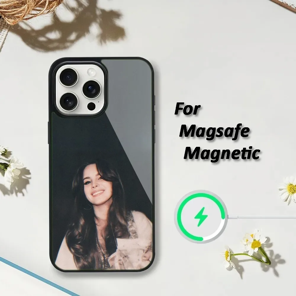 Singer L-Lana Del R-Rey Phone Case For iPhone 15,14,13,12,11 Pro Max Plus Cases Wireless Charging