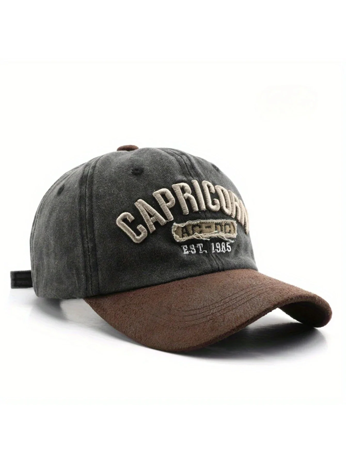 1 unisex all season wearing pure cotton washed Constellation Capricorn fashionable baseball cap with lettering