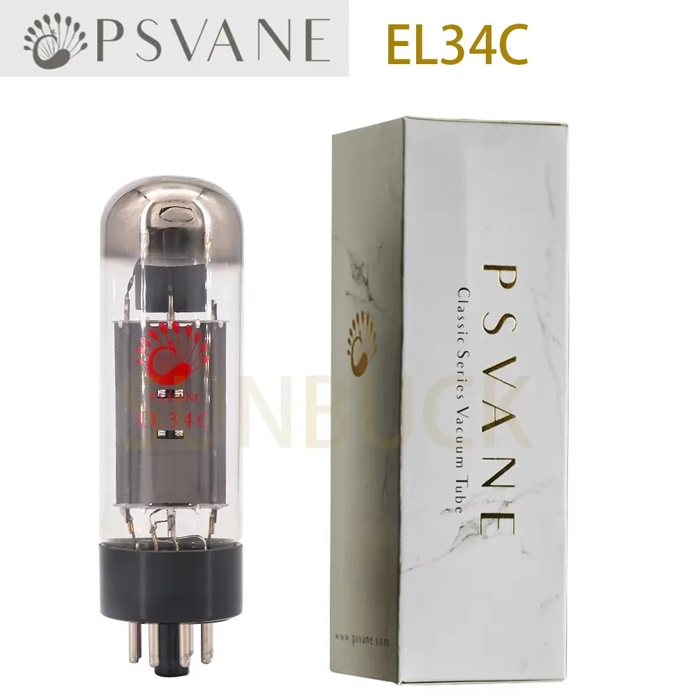 PSVANE EL34C EL34 Vacuum Tube Precision matching Valve Replaces EL34B 5881 6L6G 6CA7 6P3P KT77 Electronic tubes For Amplifier