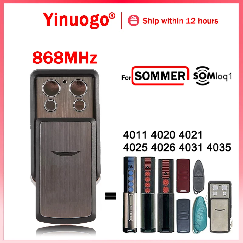 

SOMMER 4031 TX08-868-4 868MHz Garage Door / Gate Remote Control Handheld Transmitter 4025 4020 4035 4026 TX03-868-2