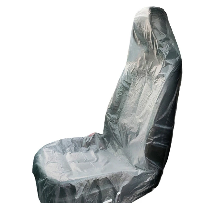 

100pcs Car Seat Covers Transparent Car Chair Covers Disposable Vehicle Seat Dustproof Cover Universal Car Seat Protector