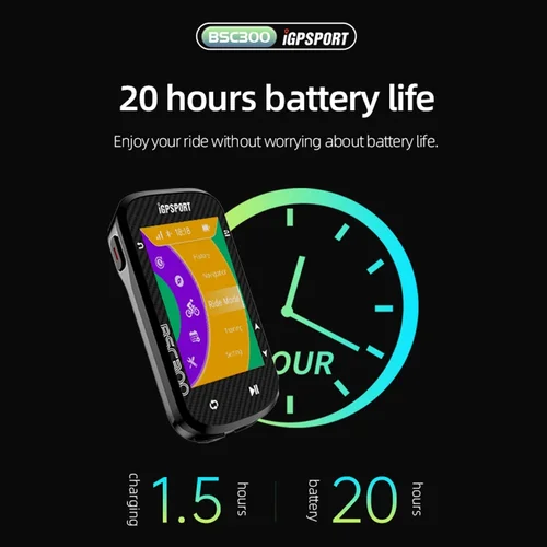Imagen 2 del producto IGPSPORT BSC300 bicicleta GPS ordenador inalámbrico bicicleta odómetro navegación velocidad cadencia Sensor IPX6 impermeable bicicleta ordenador