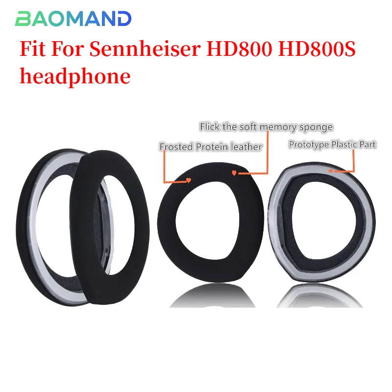 

Replacement Foam Ear Pads for Sennheiser HD800 HD800S Headphones Mesh Protein Leather Earpad Earpads
