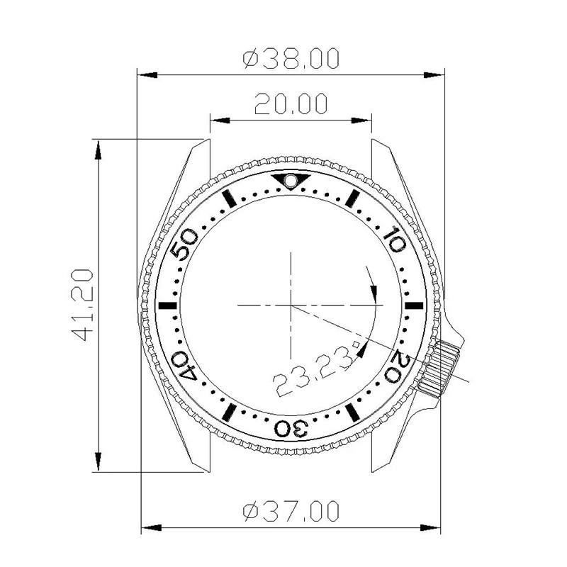 37mm Watch For Men skx013 Cases skx mod Accessories Parts Sapphire Crystal Glass Fit Seiko nh35 nh36 4R36 Movement 28.5mm Dial