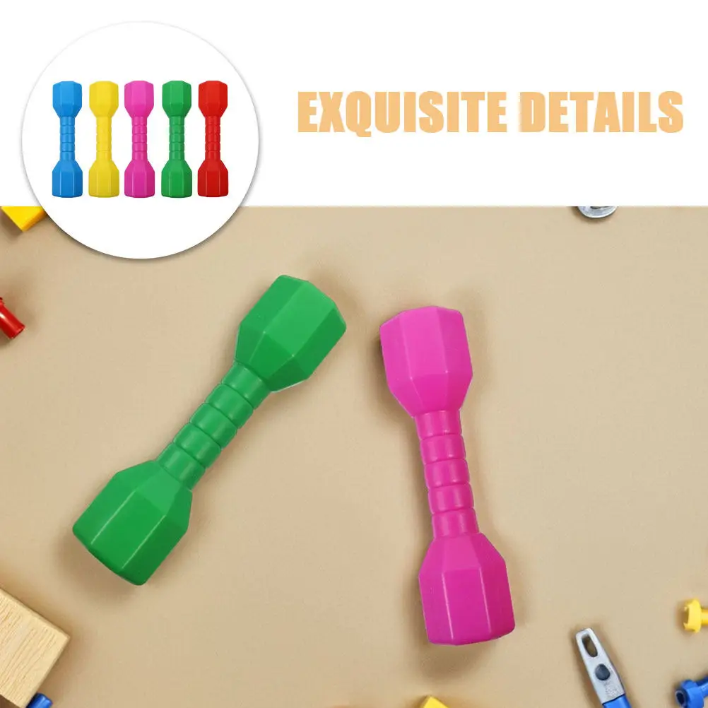 10Pcs Kids Exercise Dumbbell Set Colorful Lightweight Hand Weights Safe Coordination Training Workout Toys for Kids