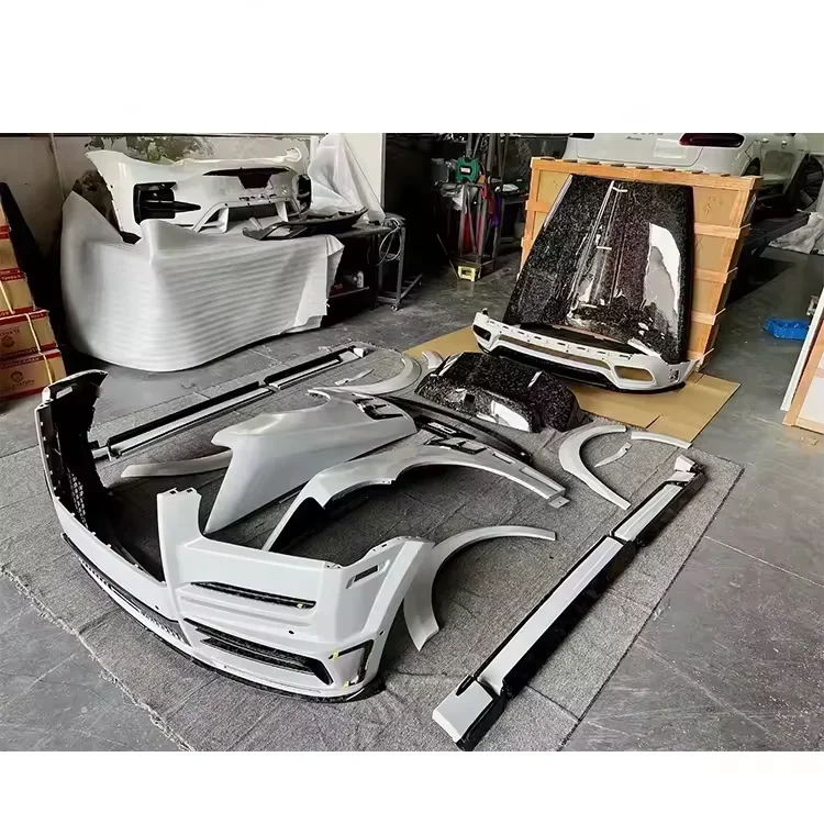 MSY نمط الألياف الزجاجية N مزورة ألياف الكربون مجموعة كاملة الجسم أطقم الجبهة الشفاه الناشر الوفير المصدات ل رولز رويس كولينان