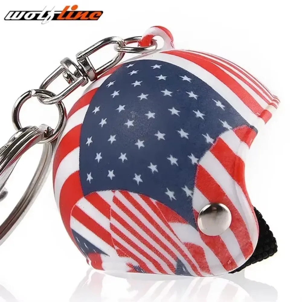 Wolf Line Motorcycle Key Chain Motorbike Helmet KeyRings Xmas Christmas for Women Men Boy Girl Birthday Gift Toy 1 Piece