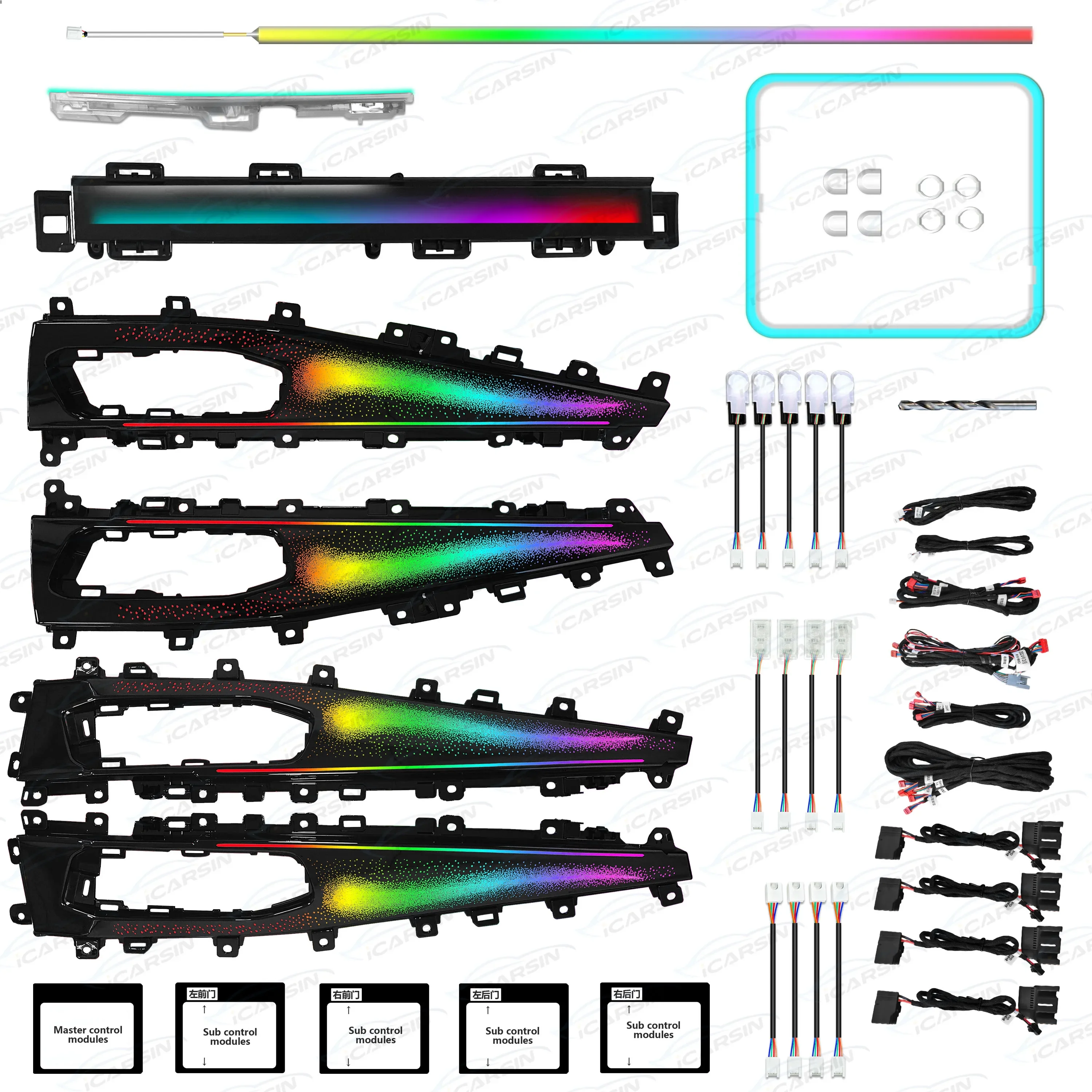 

Улучшенное светодиодное освещение 256 цветов для салона автомобиля Honda Accord 11-го поколения 2023 + аксессуары для создания атмосферы