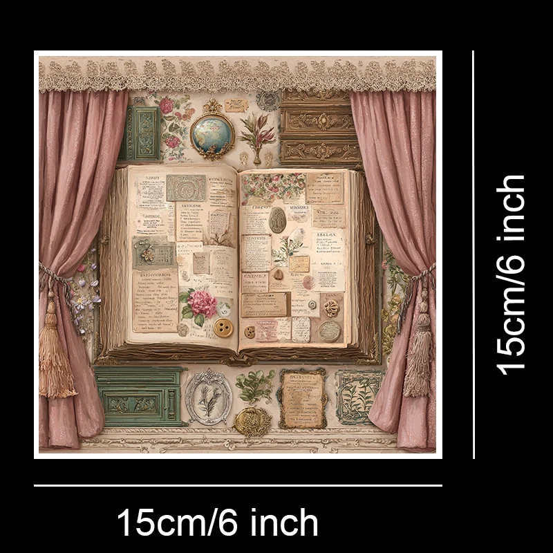 36 ورقة من ورق القصاصات المزخرف مقاس 6 × 6 بوصات: أغطية رسومات سبرايت الغابات لسجلات القصاصات والوريغامي والمجلات السحرية - مجموعة لطيفة