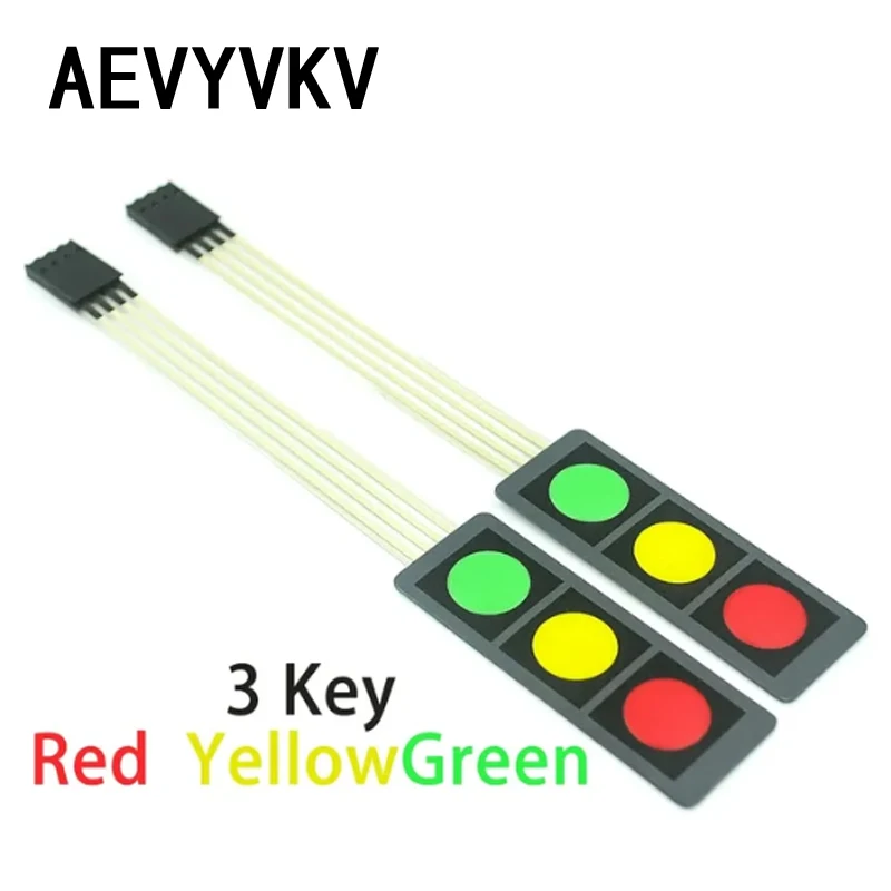 1 2 3 4 5 teclas interruptor de membrana Matrix Array teclado Panel de Control Pad Kit DIY para Arduino Smart Car