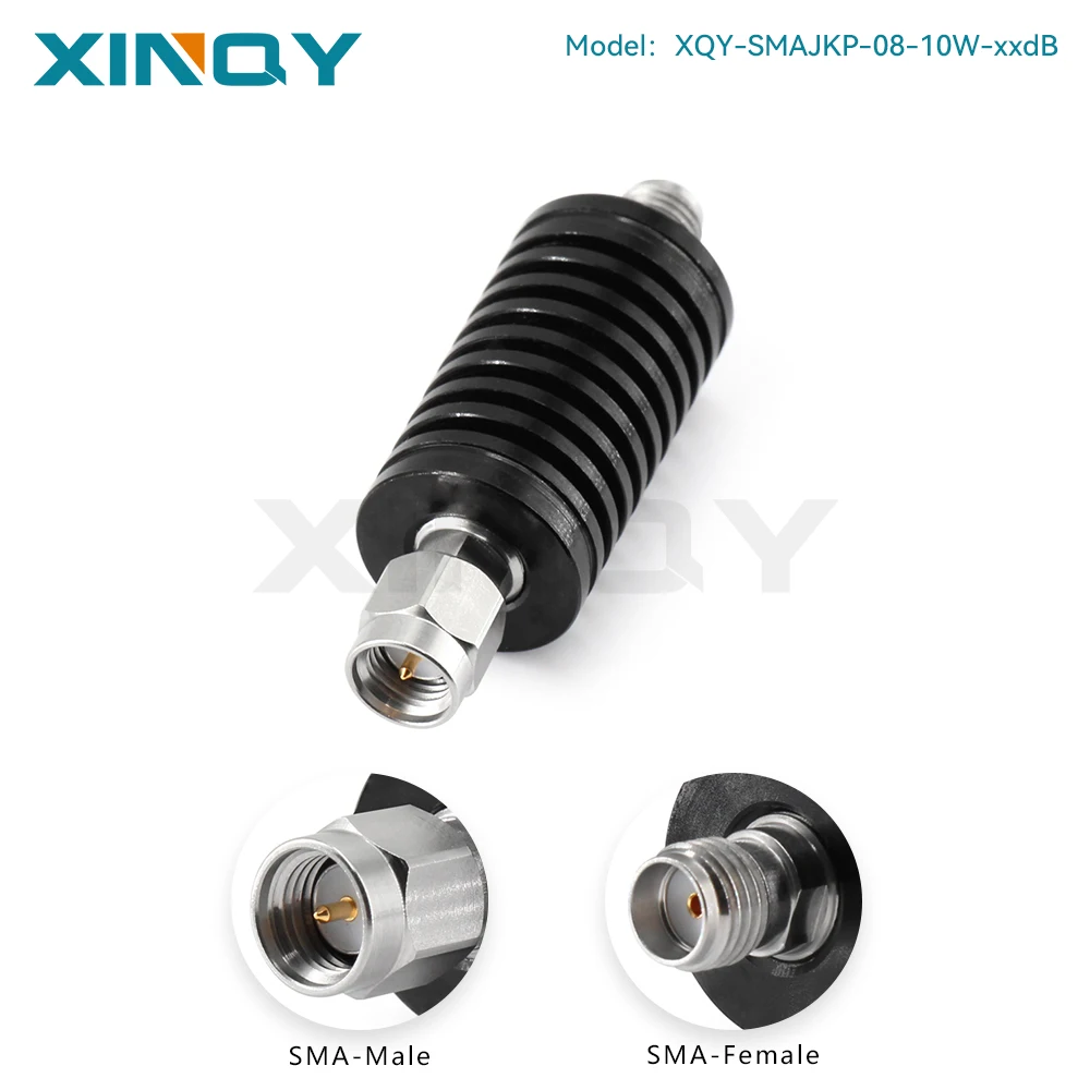 Xinqy Sma Type 10W Coaxial Attenuator Dc-8G Fixed Attenuator 1-30Db Rf Signal Attenuator