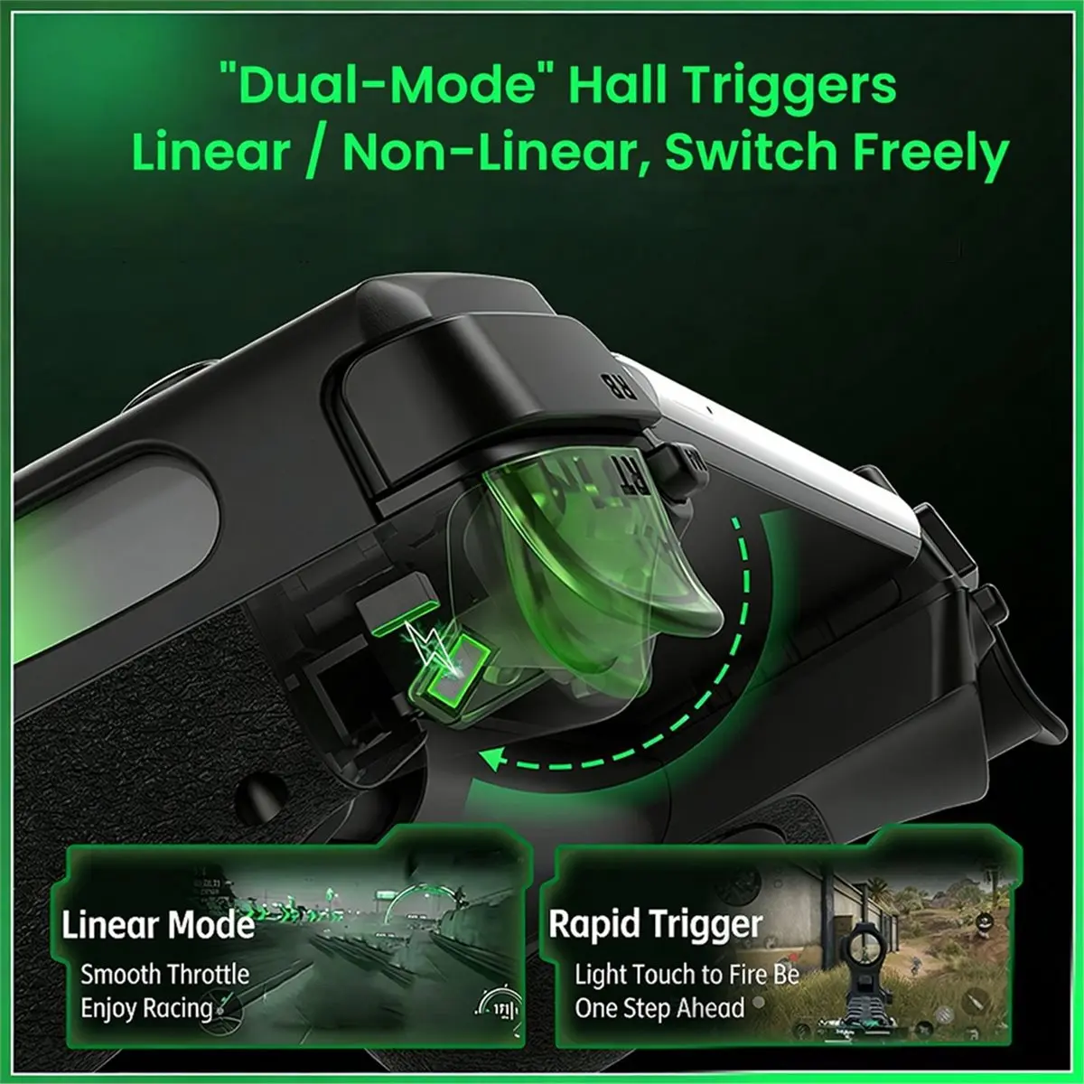 DT90 New AB05 Type-C RGB Game Controller Wired Bluetooth Stretch Game Controller for Android Ios Phone Turbo Auto-Fire