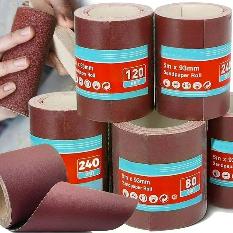 

5/20m Sandpaper Roll Universal Sand Paper Cloth Water Dry Sanding Paper for Automotive Car Wooden Metal Furniture Polishing Tool