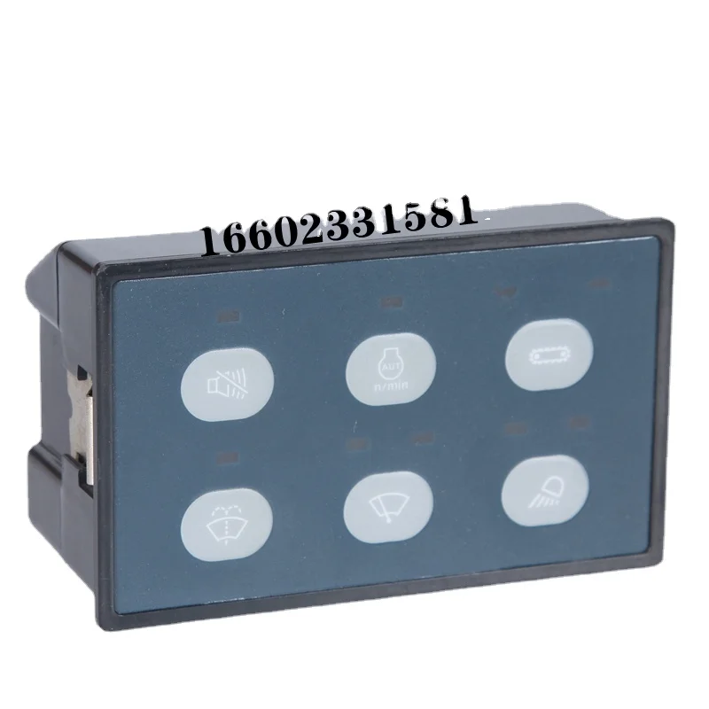 61160 Headlight Switch Wiper Controller Panel Switch 6 Button Carer E312C E320C E330C excavator parts